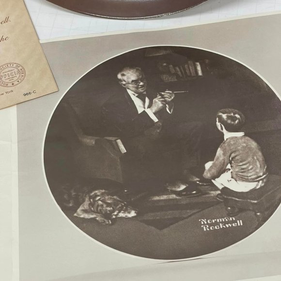 Norman Rockwell , The Tycoon, Knowles Collector Plate with Box and Certificate - Picture 6 of 9